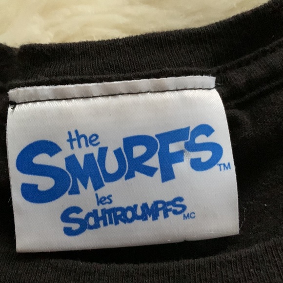 Smurfs Christmas black red t-shirt top S - Picture 9 of 9